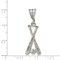 Sterling Silver Two Bats & A Ball Charm FindingKing Jewerly 29mm x 14mm